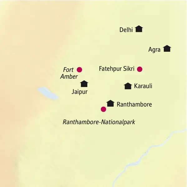 Rajasthan - Auszeit im Land der Maharadschas bedeutet: Zwölf Tage Indien mit Studiosus-Reiseleiter und in kleiner Gruppe: Taj Mahal und Tigerpirsch, Kochkurs und Palast der Winde in Jaipur.