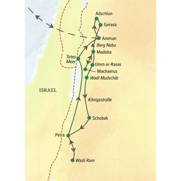 Auf unserer Wanderreise durch Jordanien erleben Sie das Land von Norden bis Süden.