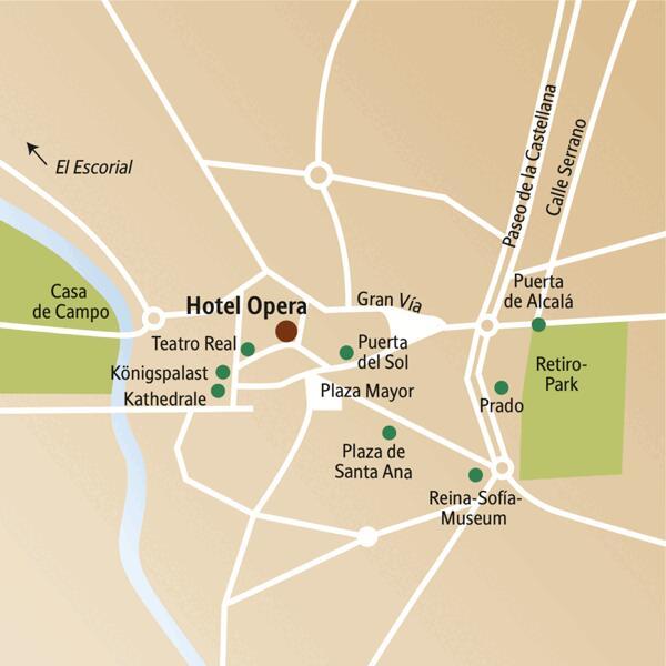 Auf unserer Städtereise CityLights Madrid erleben Sie in kleiner Gruppe mit Studiosus-Reiseleitung die spanische Hauptstadt zwischen königlicher Atmosphäre und überschäumender Lebenslust.