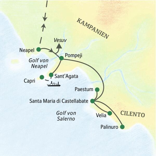 Auf der achttägigen Familien-Studienreise an den Golf von Neapel und ins Cilento sehen Erwachsene und Kinder antike Stätten und erleben viel Kultur und Natur.
