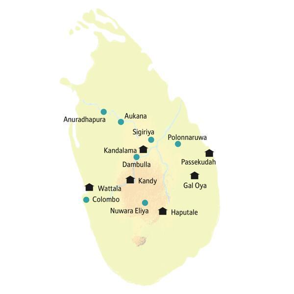 Auf der smart & small-Rundreise Sri Lanka - Teepause im Dschungelparadies machen wir unter anderem Station am Kandalama-Stausee, in Passekudah, am Gal-Oya-Nationalpark und in Kandy.