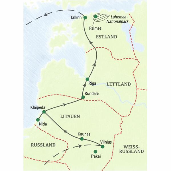 Unsere zehntägige Studienreise Baltikum - Impressionen führt Sie in die drei Hauptstädte Vilnius, Riga und Tallinn und bei einem Tagesausflug auf die Kurische Nehrung (UNESCO-Welterbe).